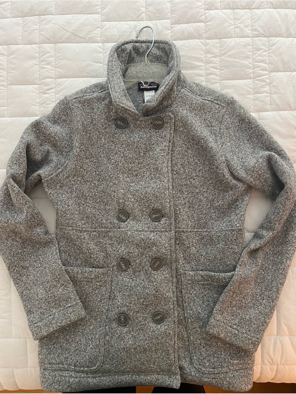 Patagonia Women's Better Sweater Pea Coat, double breasted- large